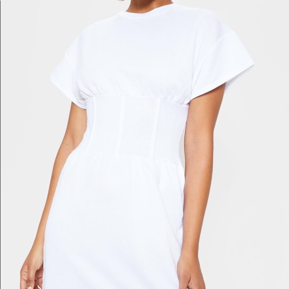 White corset dress
